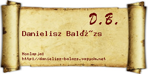 Danielisz Balázs névjegykártya